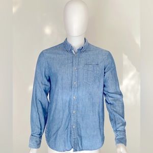 Rag & Bone Men’s Button-Up Long Sleeve Size L Blue.